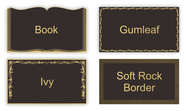 Web- Border options - detailed range