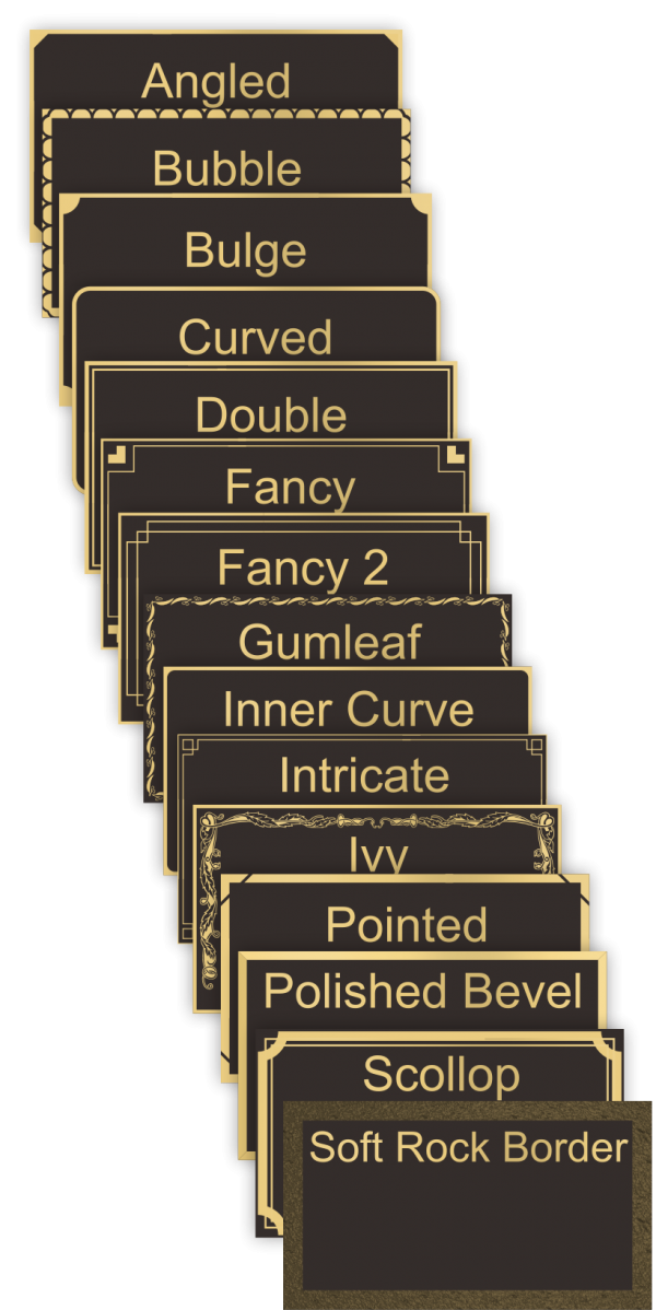 Web- Border options - detailed range