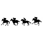 Horse racing silhoutte