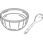 Mixing Bowl Wooden Spoon