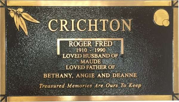 Memorial plaque sample