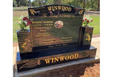 G20 Black-WINWOOD - Ky-760x600 HS-Base-300mm Box Vases - Gold Inscription-Bronze Leaf