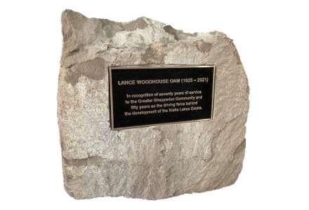 Natural Boulder 1- Recessed-Plaque-Kialla Lakes Shepparton