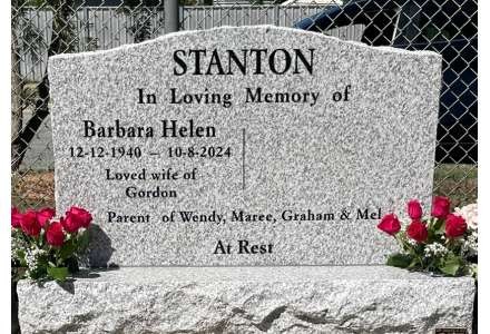 STANTON-Echuca-Diamond White with black inscription