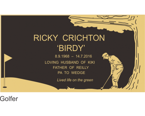 Golfer 560x300mm