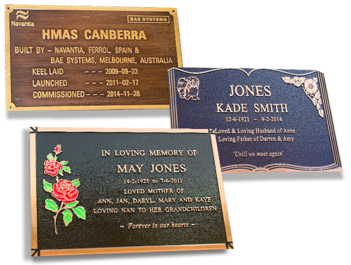 Examples of our plaques.